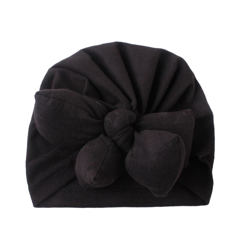 Baby Adorable Bowknot Hat Fashion Infant Creative Baby Comfortable Headdress (Black)