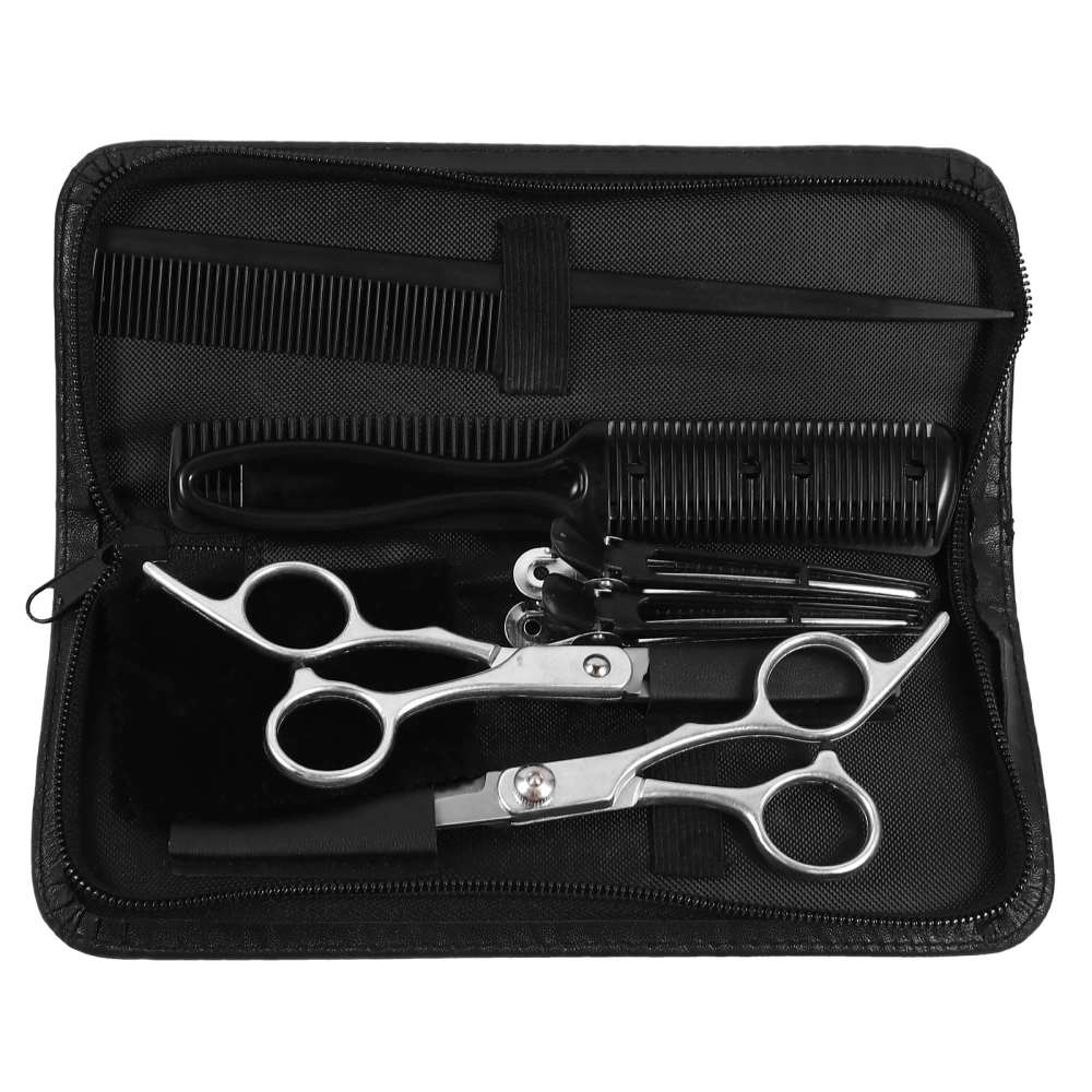 9PCS Hair Cutting Scissors Kit Professional Haircut Scissor Portable Comb Kit