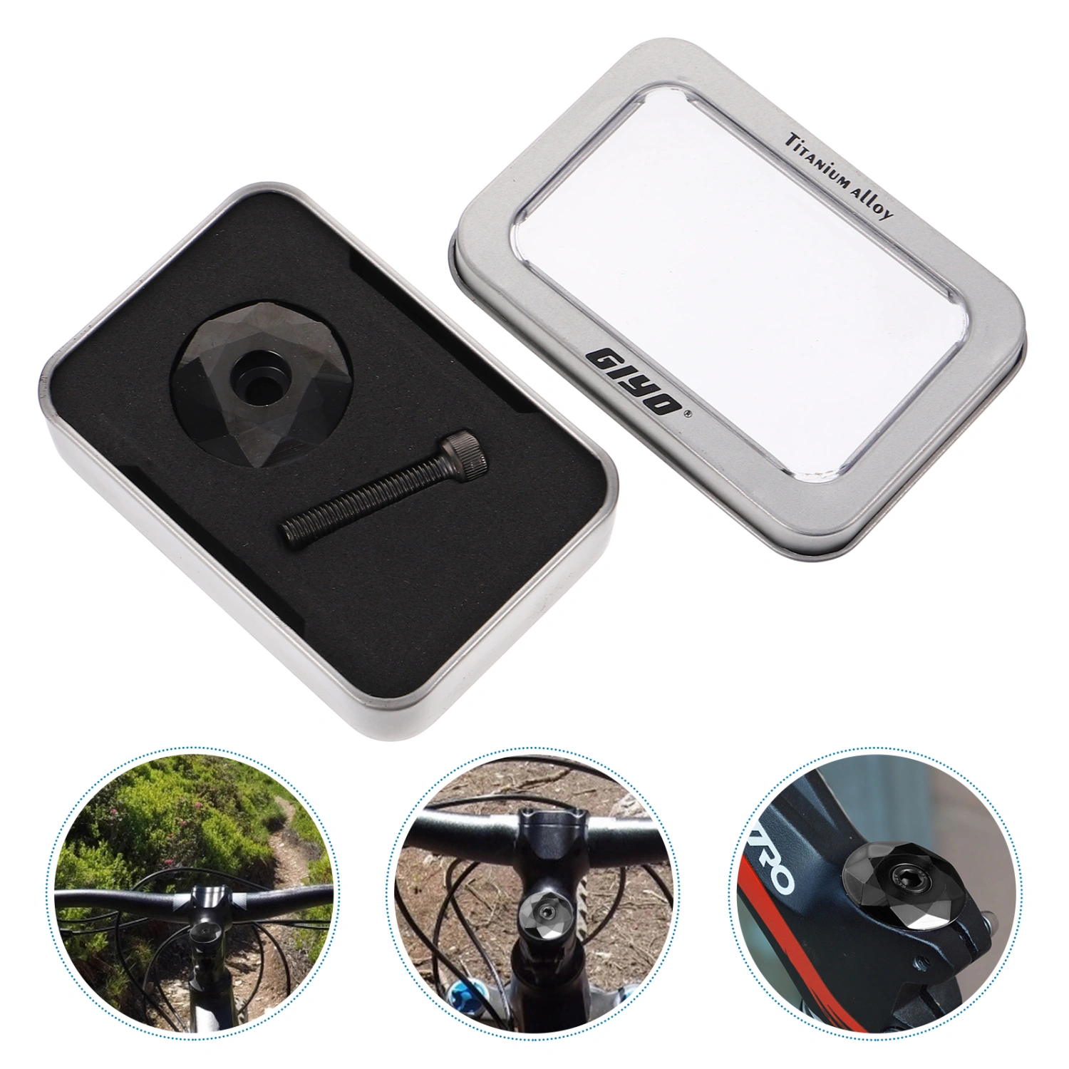 1 Set Aluminium Alloy Bike Bowl Cover Bike Front Fork Handle Stem Cover