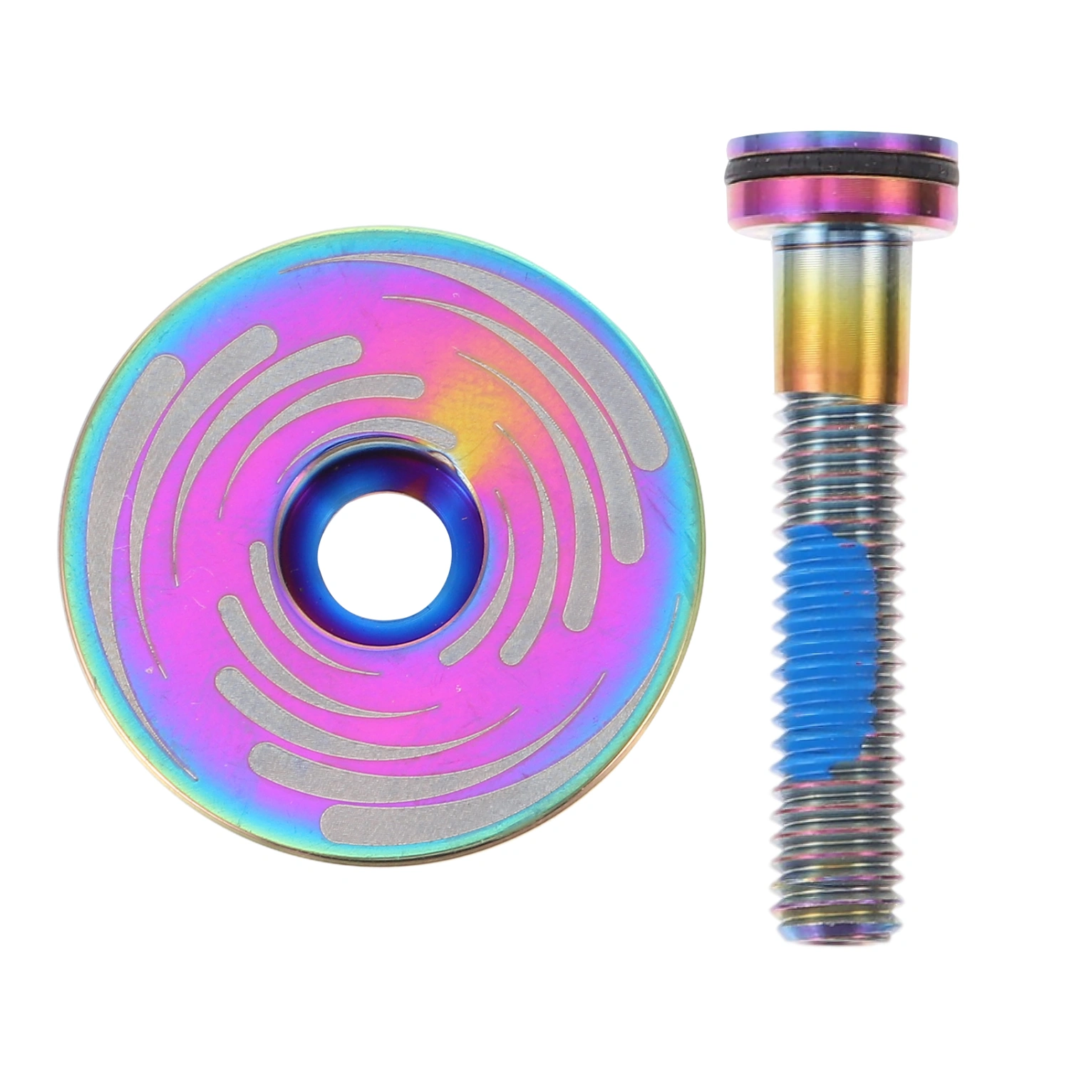 1 Set Titanium Alloy Bike Bowl Cover Practical Bike Front Fork Stem Cover