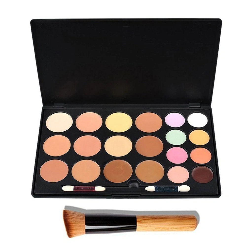 20 Colors Face Cream Makeup Concealer with Bezel Brush