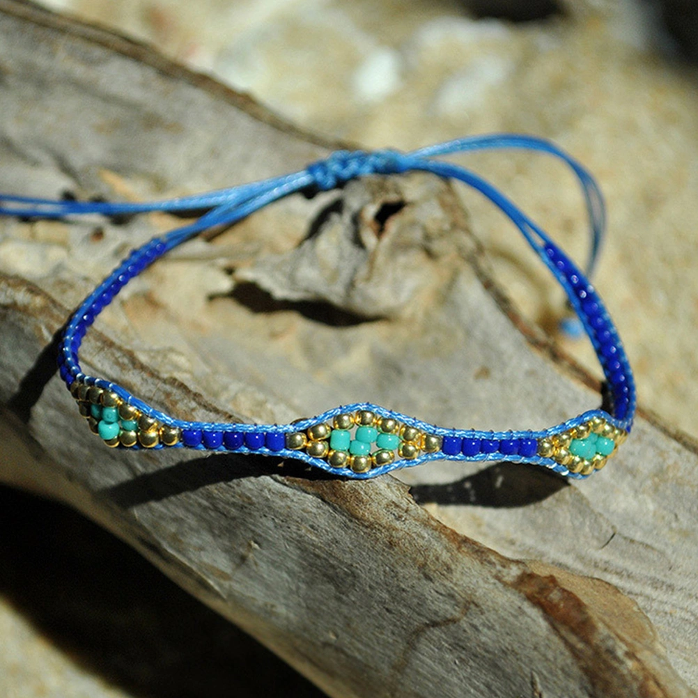 1 Pc Handweave Bracelet Retro Rice Beads Chain Bohemian Friendship Bracelet