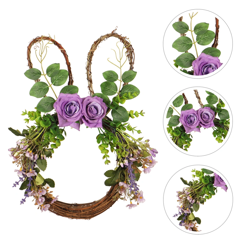 Easter Hanging Wreath Window Door Hanging Wreath Decorative Wreath Pendant