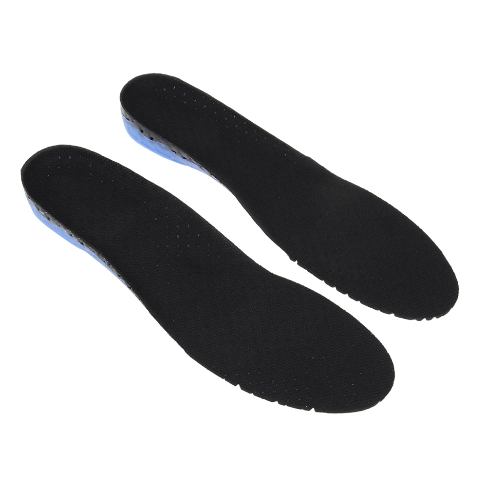 Unisex Non-slip EVA Insole Shock-Absorbing Breathable Insoles Flat Foot Sweat Absorbant Arch Support Sports Correction Insoles - Size L (Black)