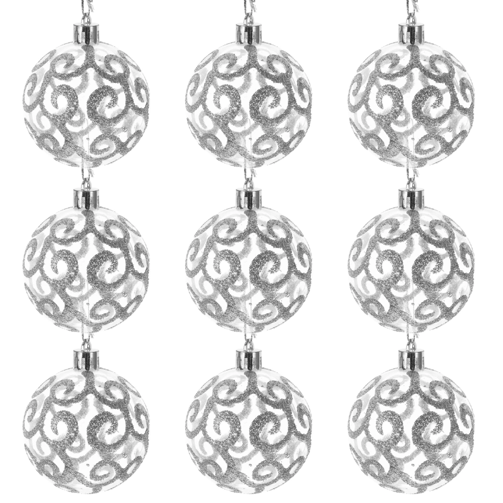 9pcs  Christmas Ball Ornaments Shatterproof Reusable Plastic Christmas Ornaments