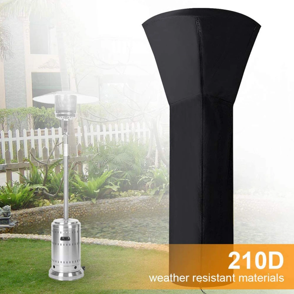 Patio Heater Cover Oxford Cloth with Zipper Garden Stand-up Patio Heater Cover