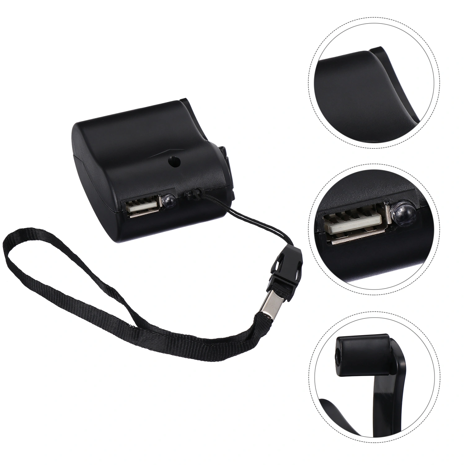 1Pc Hand Crank Generator Outdoor Emergency Charger USB Port Charger Power Bank