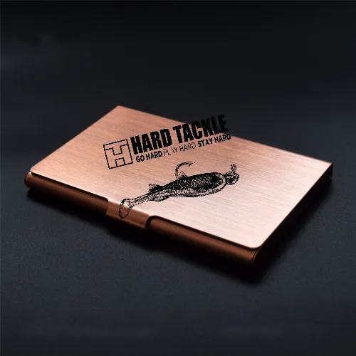 Metal titanium business card holder by Hard Tackle