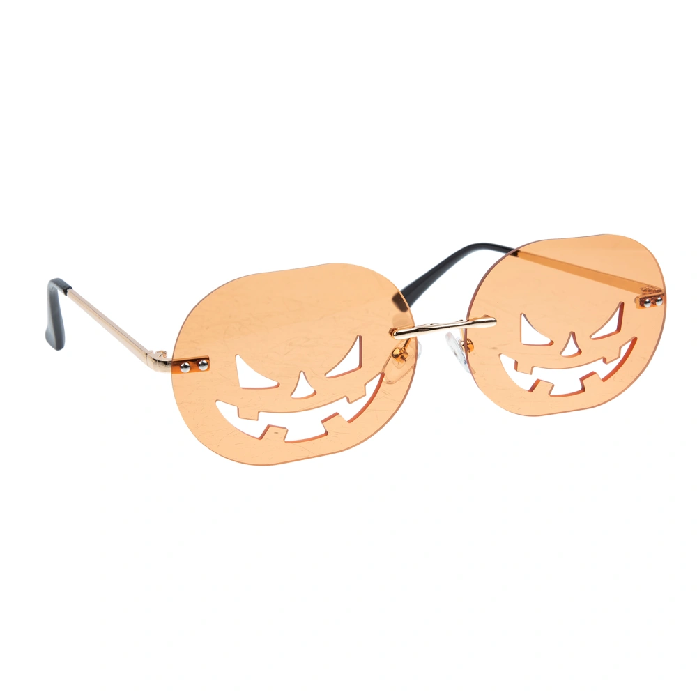 1 Pair of Personality Pumpkin Sunglasses Irregular Rimless Fashion Sunglasses