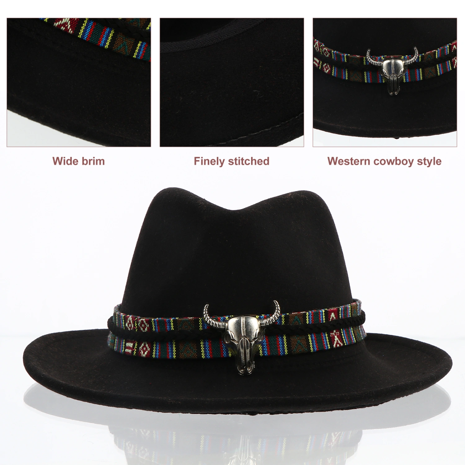 Personalized Western Cowboy Hat Fashion Outdoor Sun Visor Ethnic Hat