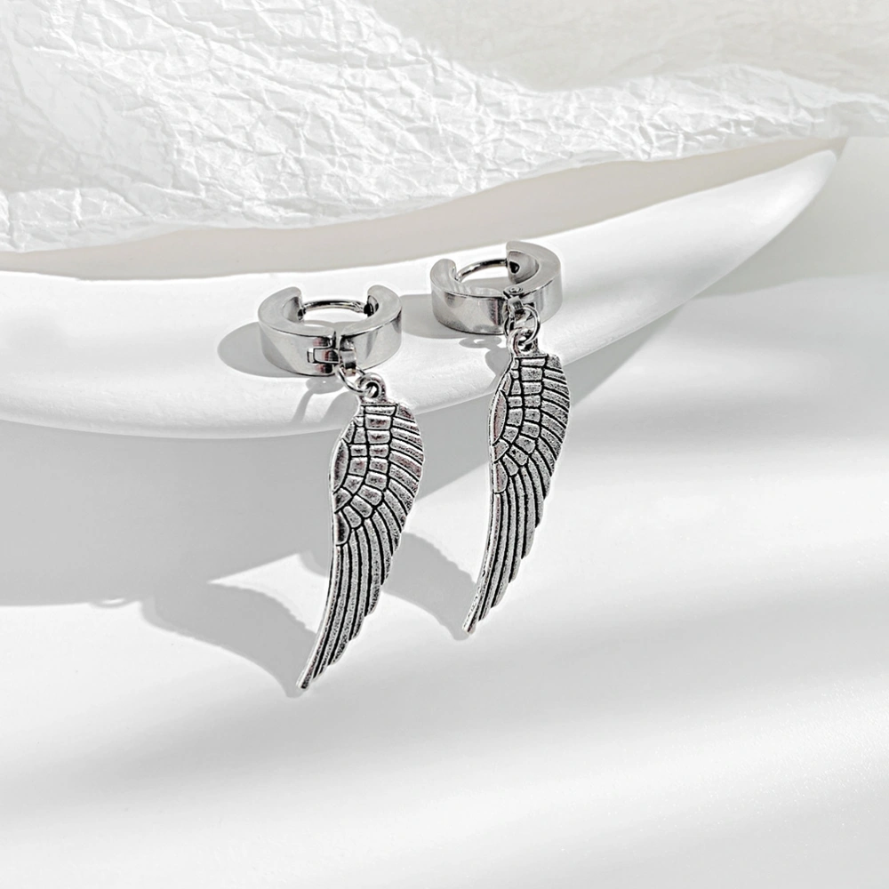 1 Pair Wing Earrings Hoops Earrings Dangle Earrings Punk Earrings for Women Men Teens