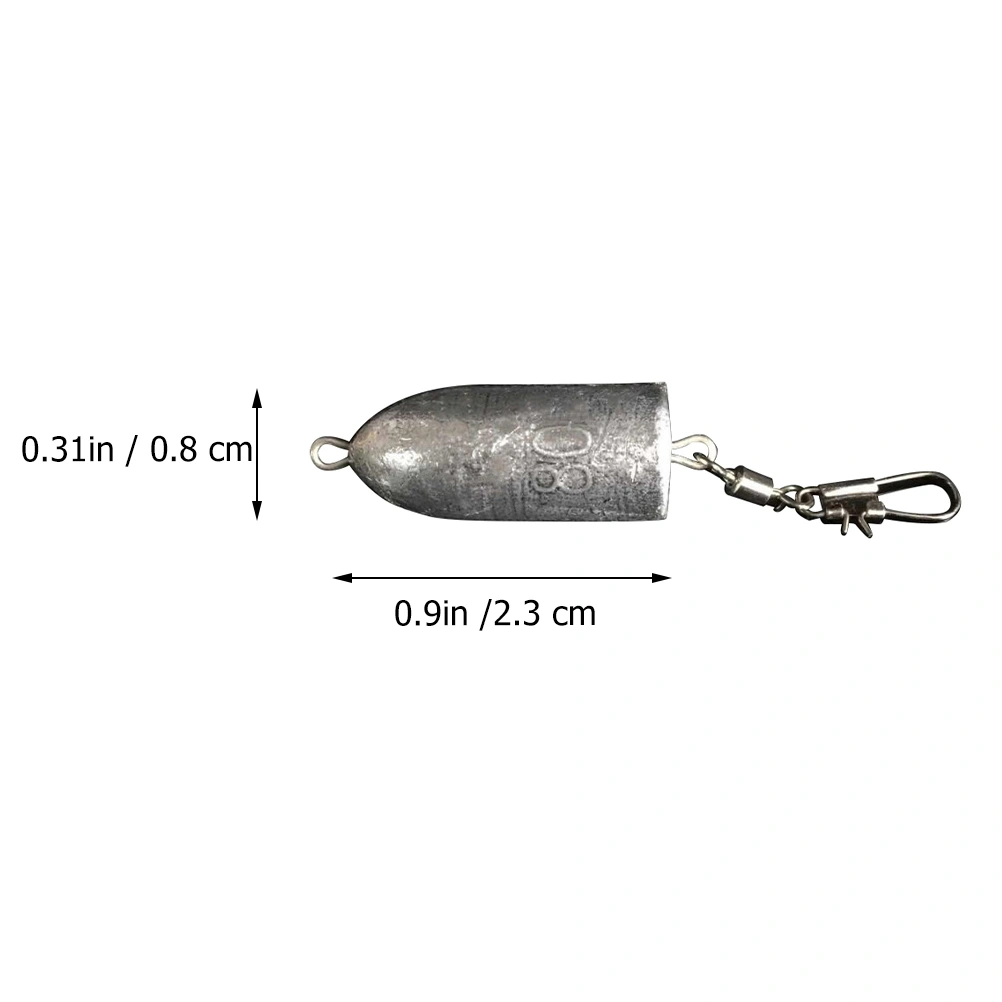 10Pcs Fishing Lead Weights Bullet Lead Sinkers Fishing Lead Sinkers Fishing Tools