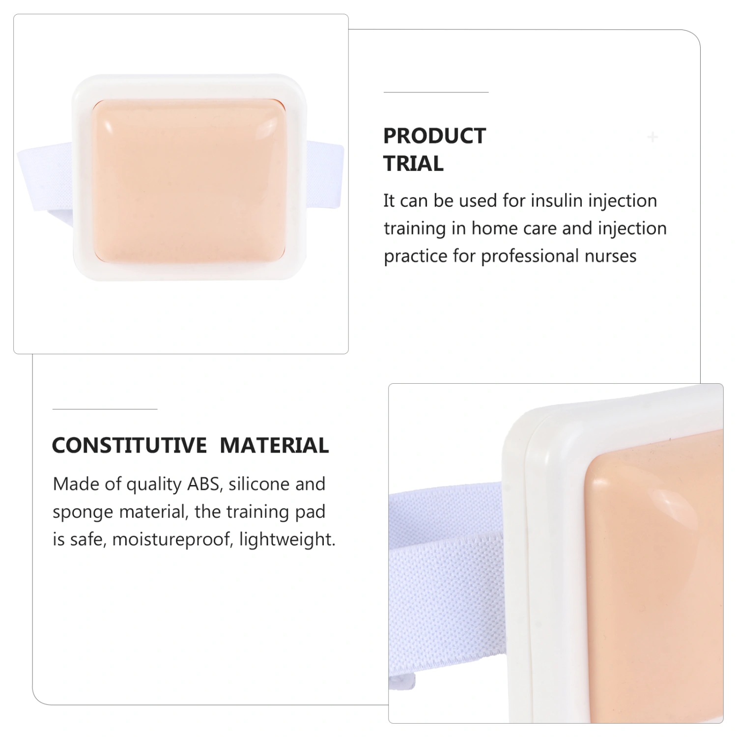 2Pcs Injection Pad Intramuscular Injection Training Pad Nurse Training Tool