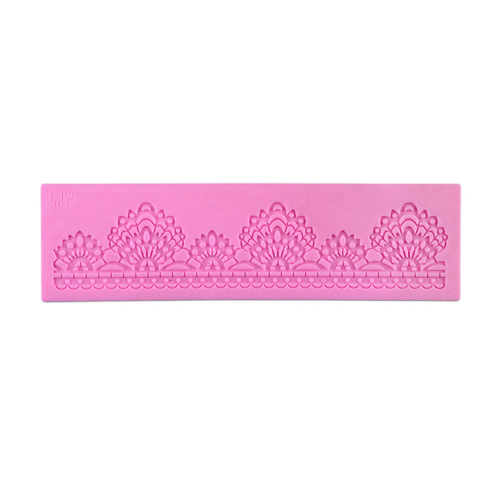 Silicone Lace Fondant Baking Mold DIY Decorating Tools Bakeware for Cake Pudding Jelly (Pink)