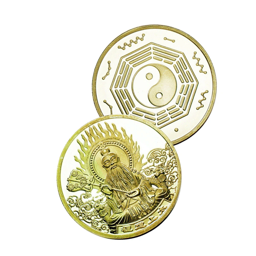 2pcs Eight Diagram Commemorative Coins Taoism Religious Coins Collection Coins