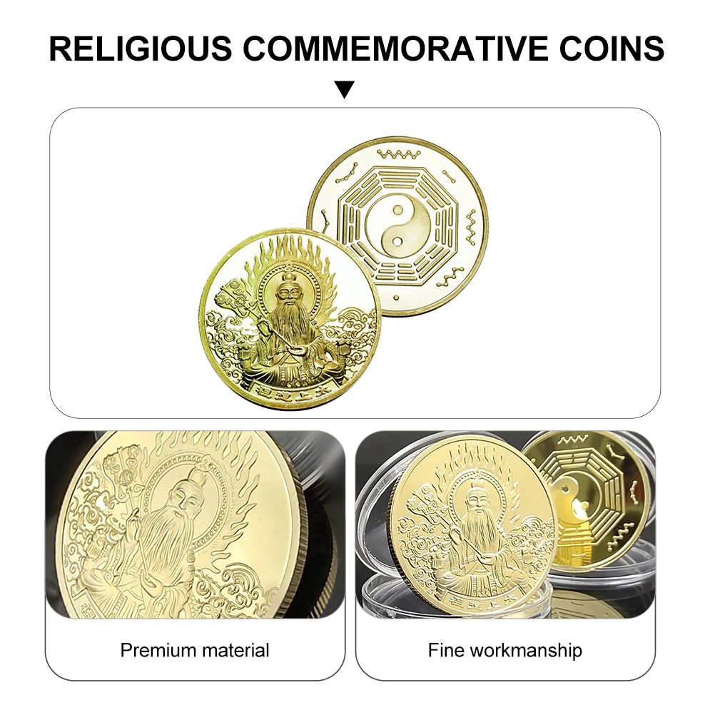 2pcs Eight Diagram Commemorative Coins Taoism Religious Coins Collection Coins
