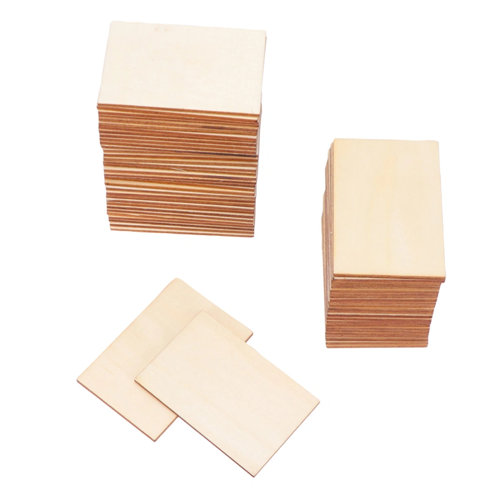 30pcs DIY Wooden Pieces Creative 2mm Thick Wood Crafts Home Decor Wood Chips