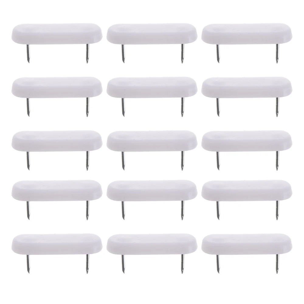 100Pcs Plastic Head Double Nails Furniture Chair Leg Double Nails Chair Feet Pad