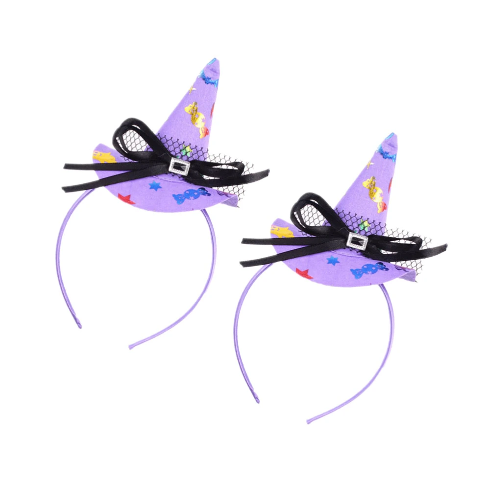 2pcs Spider Hair Witch Hat Hairband Party Hair Accessories for Halloween (Random Style)