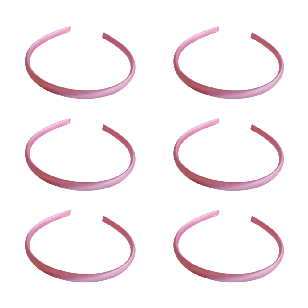 20 Pcs Cloth Plastic Headwaer Candy Color Hair Satin Hair Band Headband Hair Accessories(Pink)