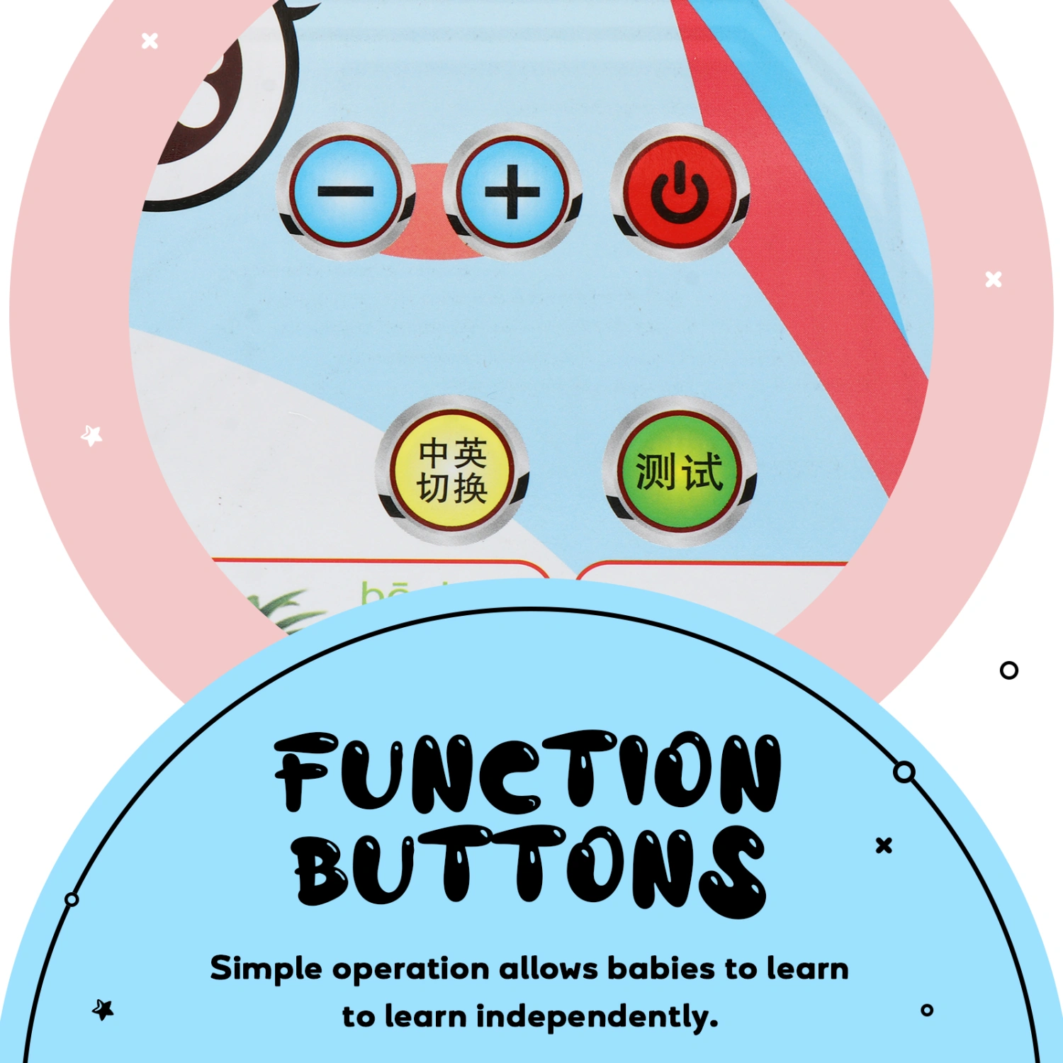 1pc Bunny Design Baby Learning Chart Toy Interactive Poster Educational Toy