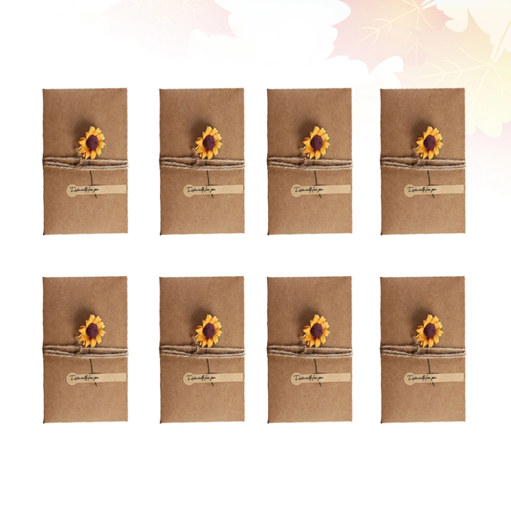 12pcs Sunflower Gift Creative Greeting Cards for Christmas Birthday (6pcs Large Cards, 6pcs Small Cards, Random Style)