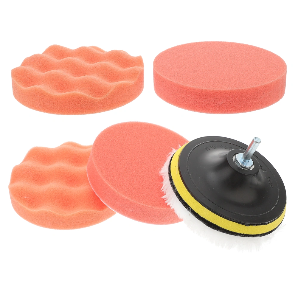 7pcs Polished Sponge Pads Waxing Sponge Cushion Waxing Machine Accessory