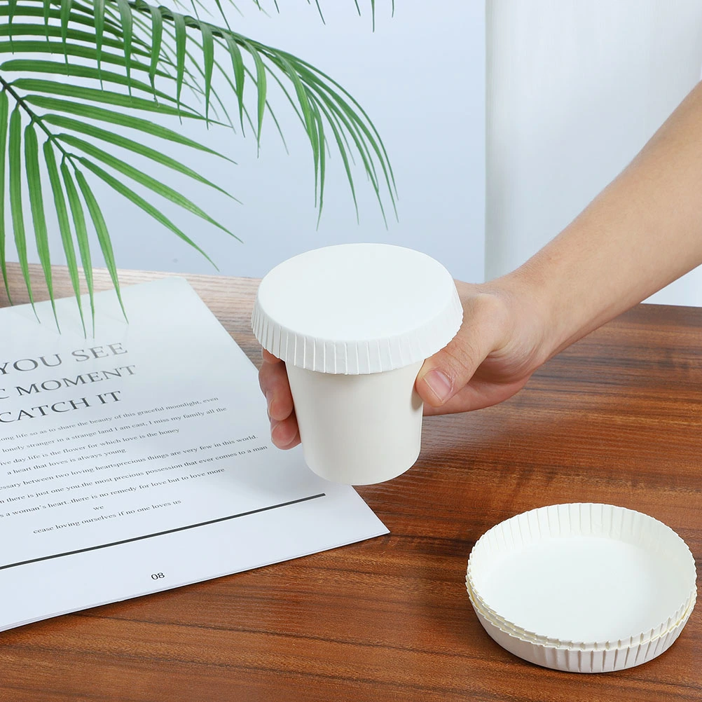 50Pcs Disposable Cup Lids Paper Cup Covers Paper Lid for Drinks Paper Cup Lids