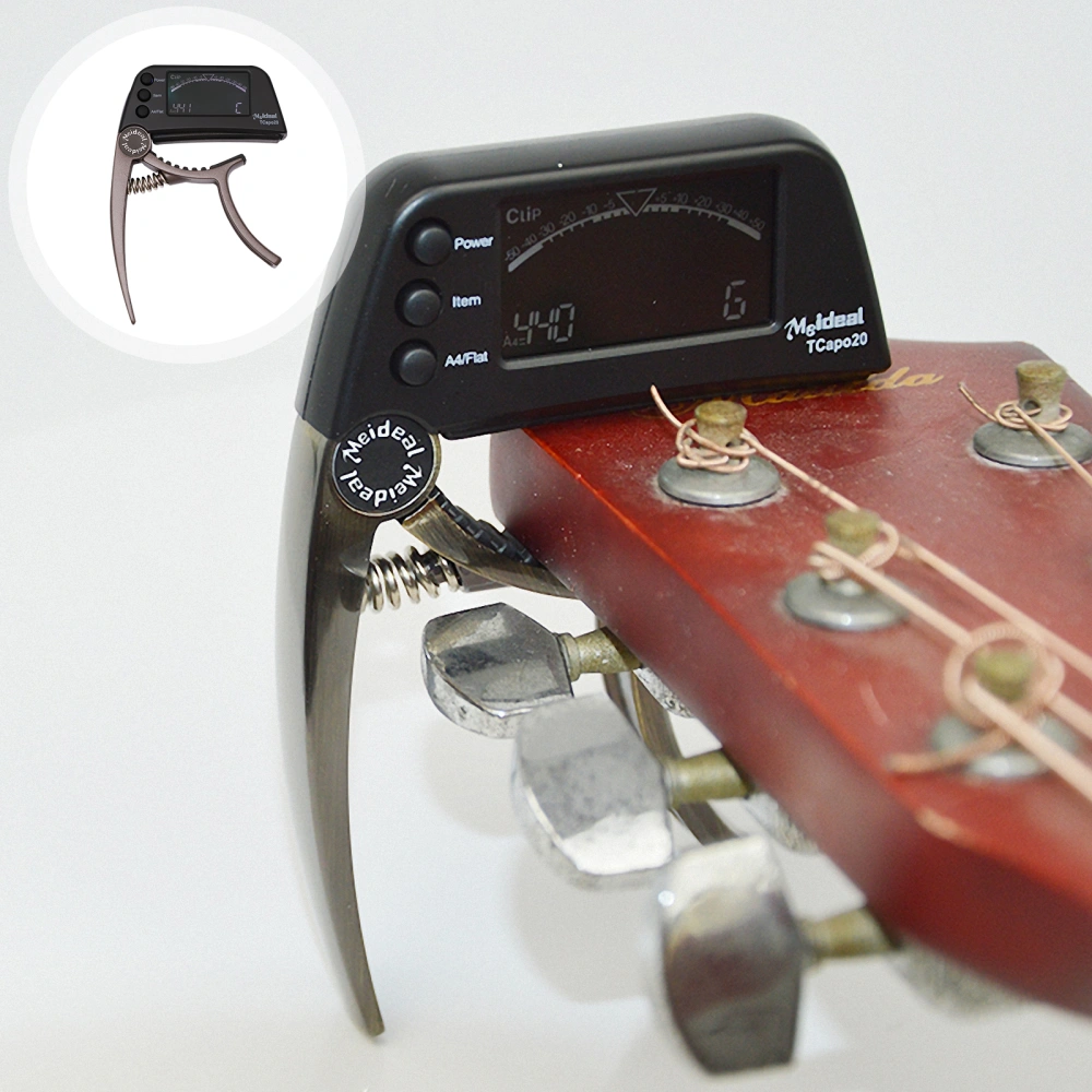 1Pc Guitar Capo Turner Practical Acoustic Guitar Tuner Clip Electric Bass Capo