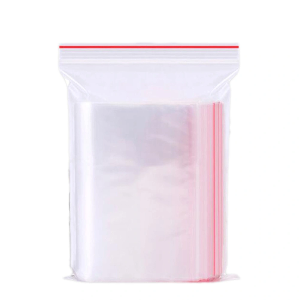 100pcs 12x17cm Sealing Bags Zipper Poly Bags Clear Resealable Transparent Storage Bags Dispenser Bag