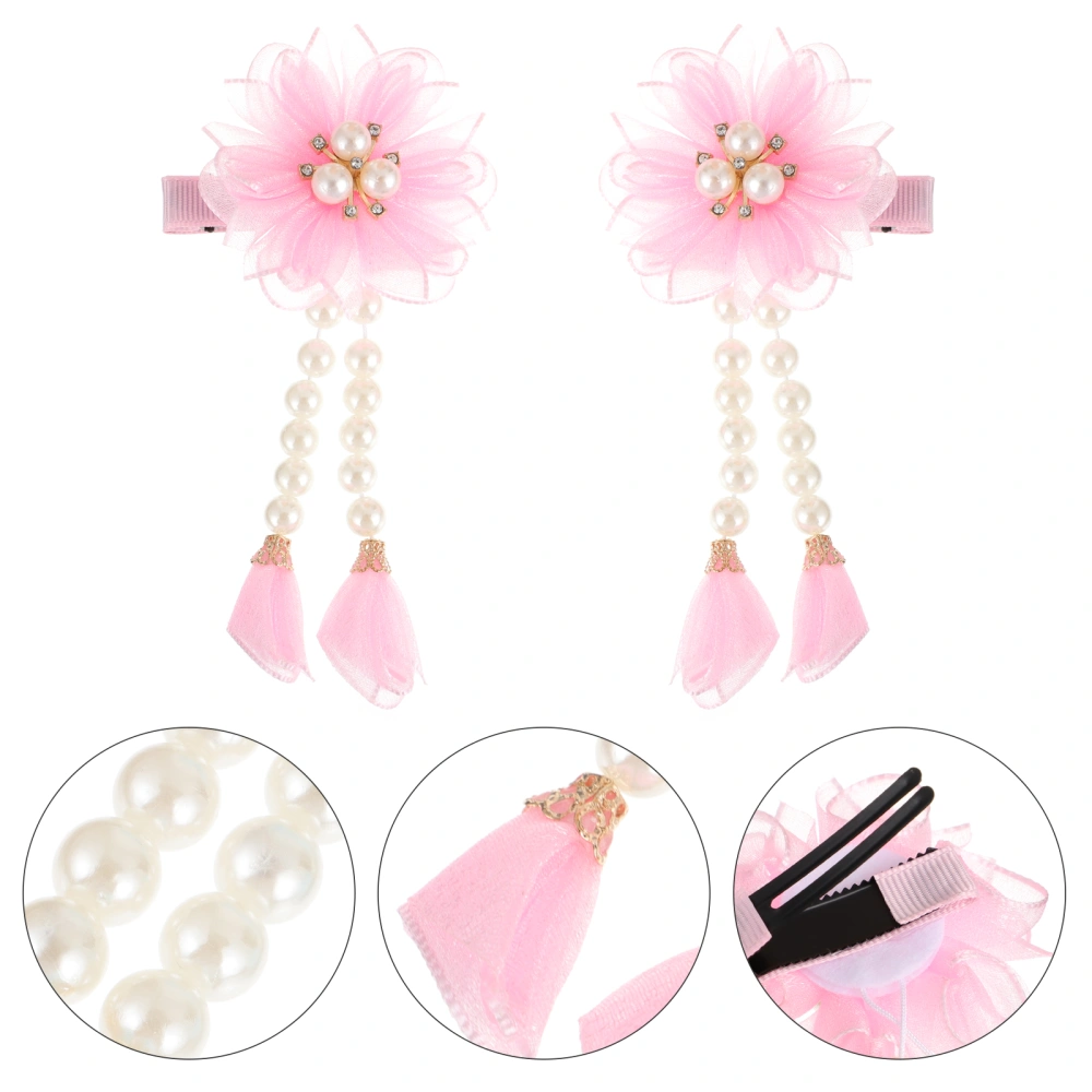 2 Pcs Delicate Headdress Decorative Hairpin Tassel Hair Accessories for Girl