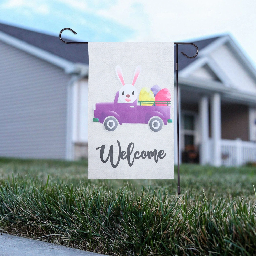 Easter Welcome Garden Flag Decorative Yard Flag Holiday Party Flag Decorations