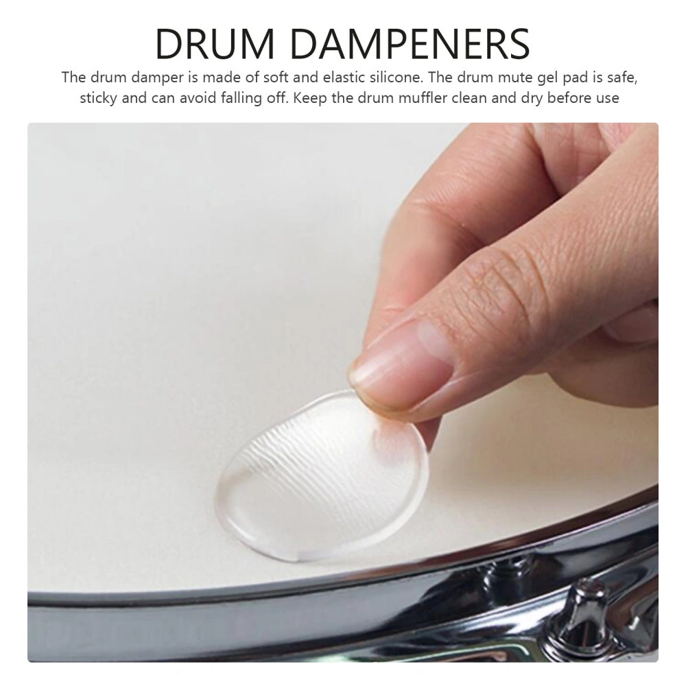 2 Sheets Drum Dampeners Gel Pads Silicone Drum Silencers Soft Drum Dampening Gel Pads