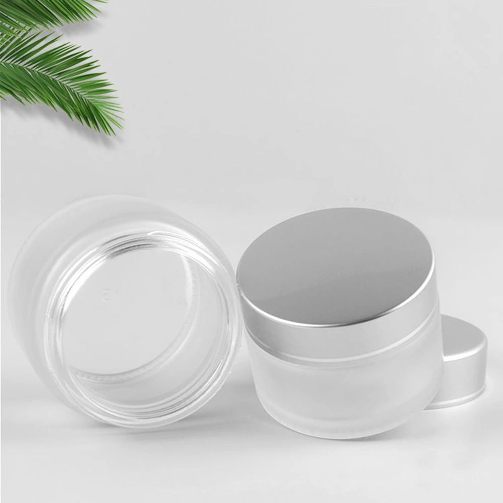 10pcs 5g Sample Cream Container Portable Travel Sub-Bottle Dull Polish Cream Tin Empty Glass Container(Transparent)