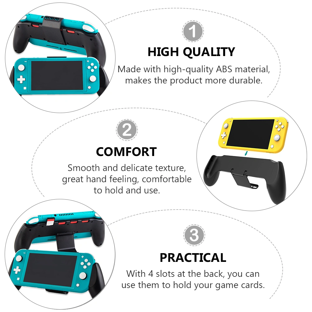 Game Console Grip Compatible For Switch Lite Handle With Support Cartridge Slot