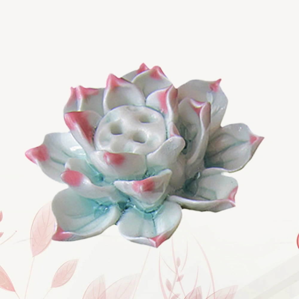 Ceramic Desktop Decoration Table Ornament Creative Ceramic Lotus Crafts Lotus Adornment Pink