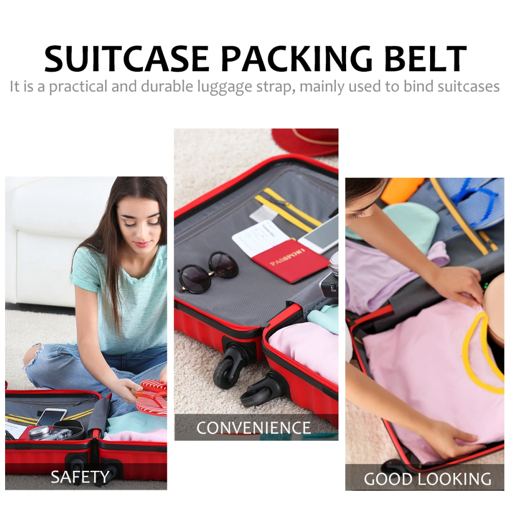 2PCS Luggage Strap Utility Strap Suitcase Packing Fixed Belt Suitcase Belt