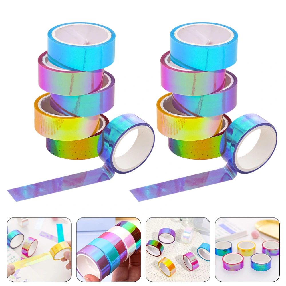 12 Rolls of Decorative Scrapbook Tapes Portable Journaling Tapes Student Stationery