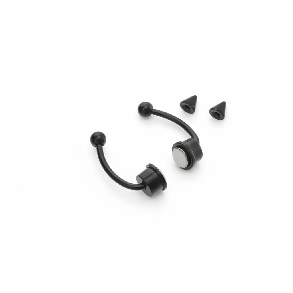 2 Pairs Magnetic Septum Nose Ring Non-perforated False Nose Ring Horseshoe Ring