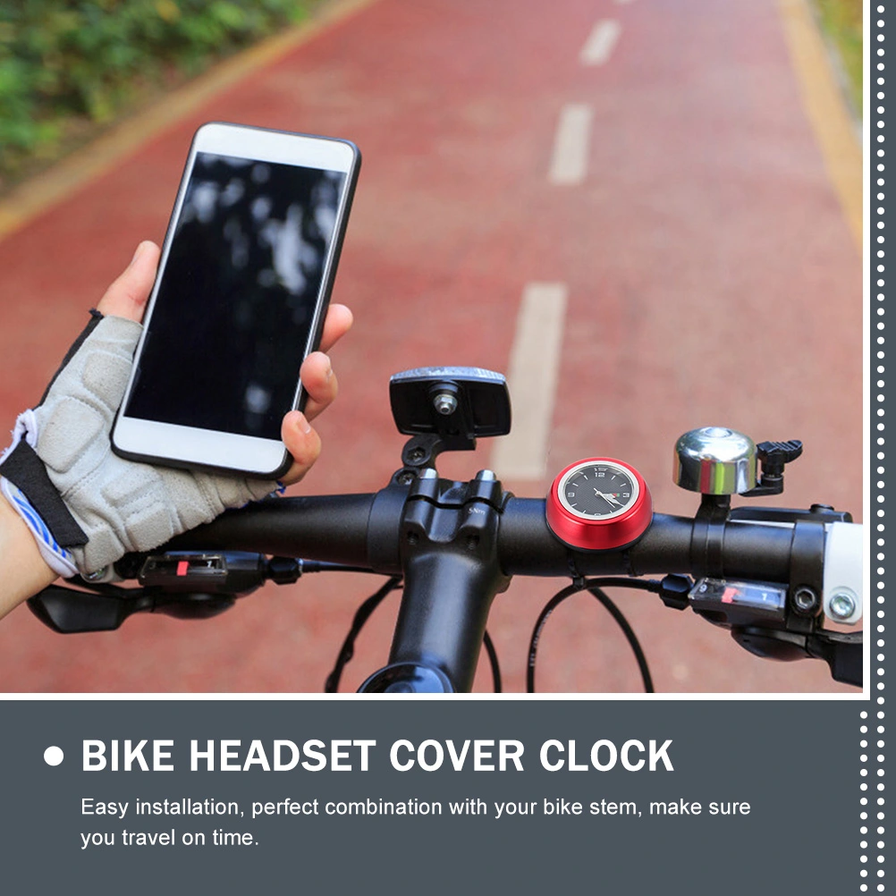 MTB Bike Headset Watch Bike Stem Watch Cycling Head Clock Bike Headset Cover Clock