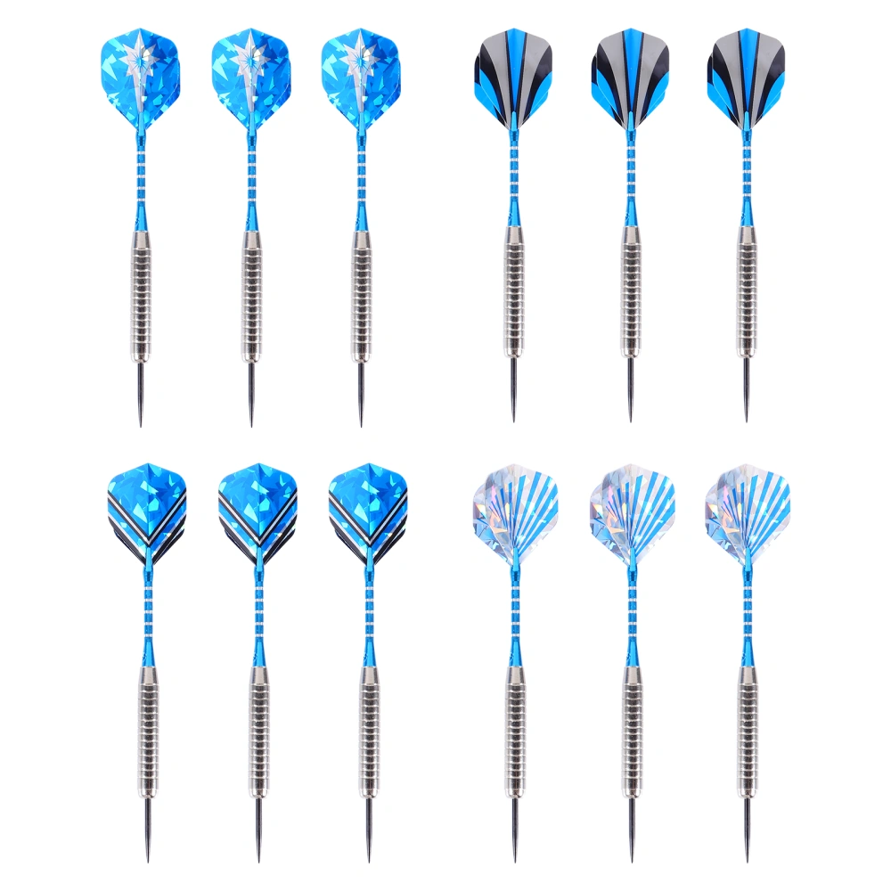 12pcs Practical Iron Tip Darts Durable Dart Set for Indoor Leisure Activities