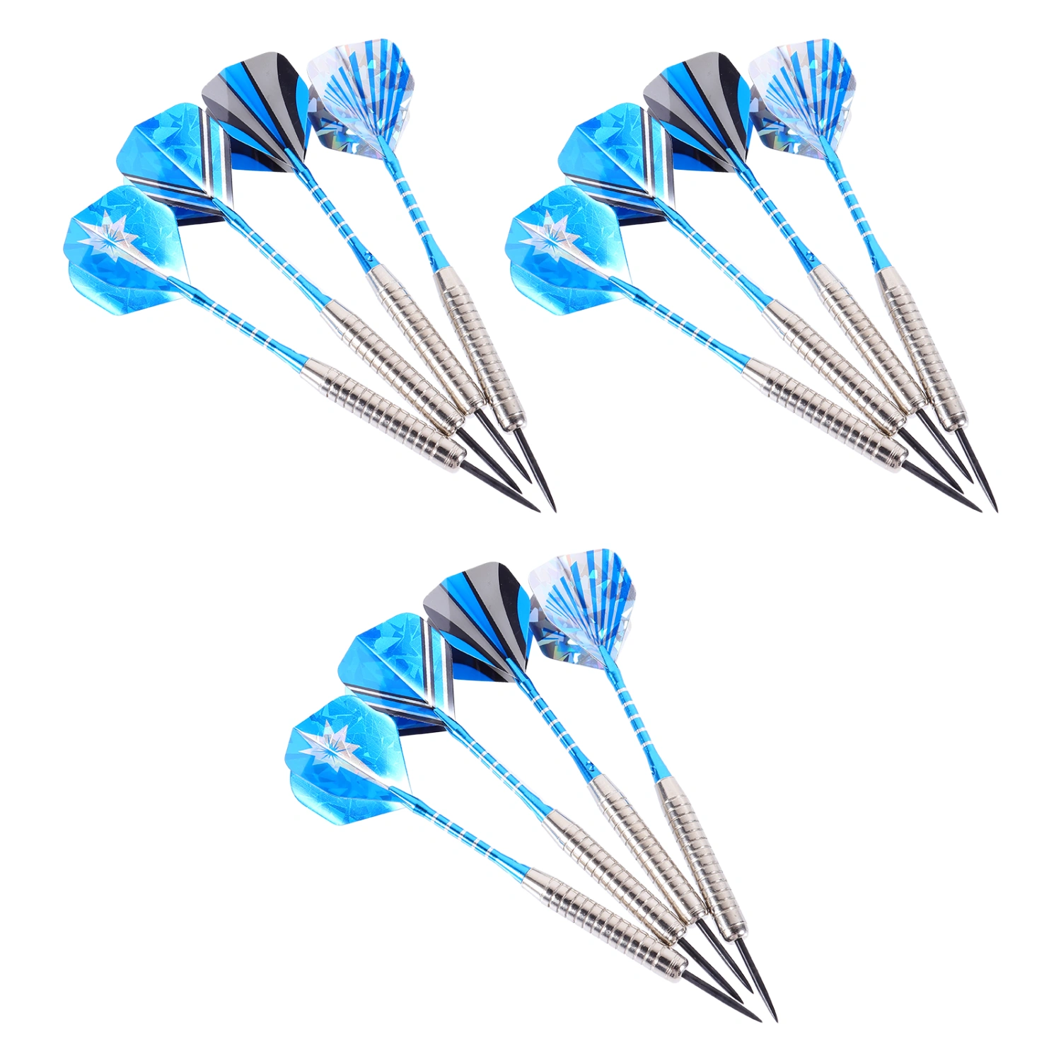 12pcs Practical Iron Tip Darts Durable Dart Set for Indoor Leisure Activities