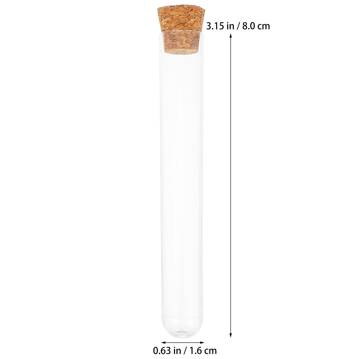 30pcs Transparent Storage Test Tubes Multi-functional Test Tubes with Cork