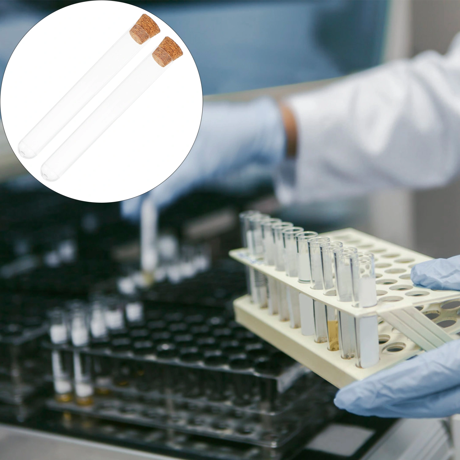 30pcs Transparent Storage Test Tubes Multi-functional Test Tubes with Cork
