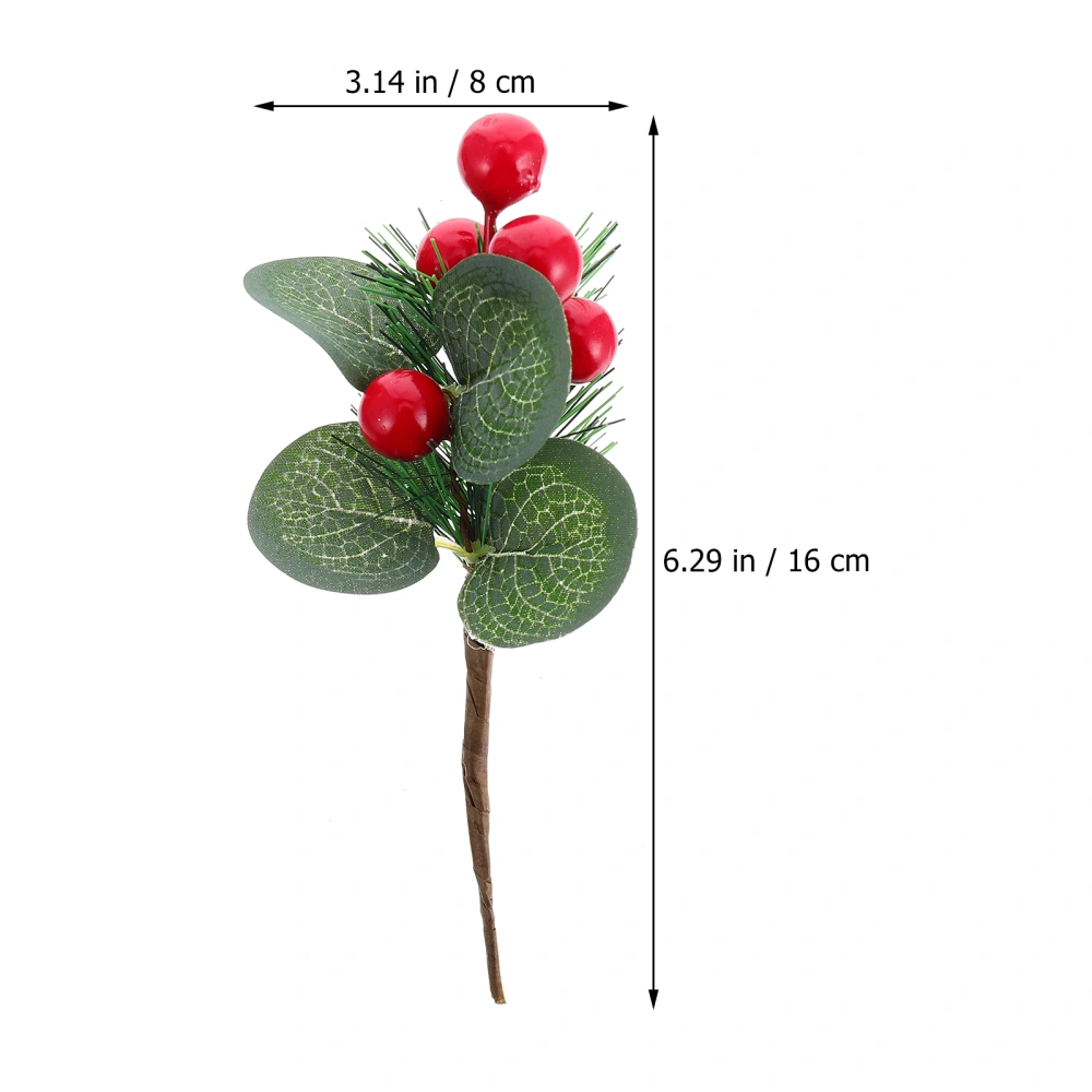 10pcs Christmas Lovely Tree Decors Simulated Berry Bouquet (Assorted Color)