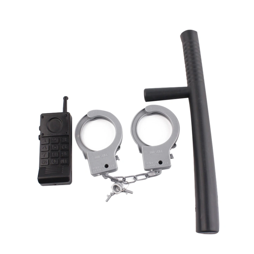 Boys' Policeman Role Play Toy Walkie Talkie Police Baton Handcuffs Set