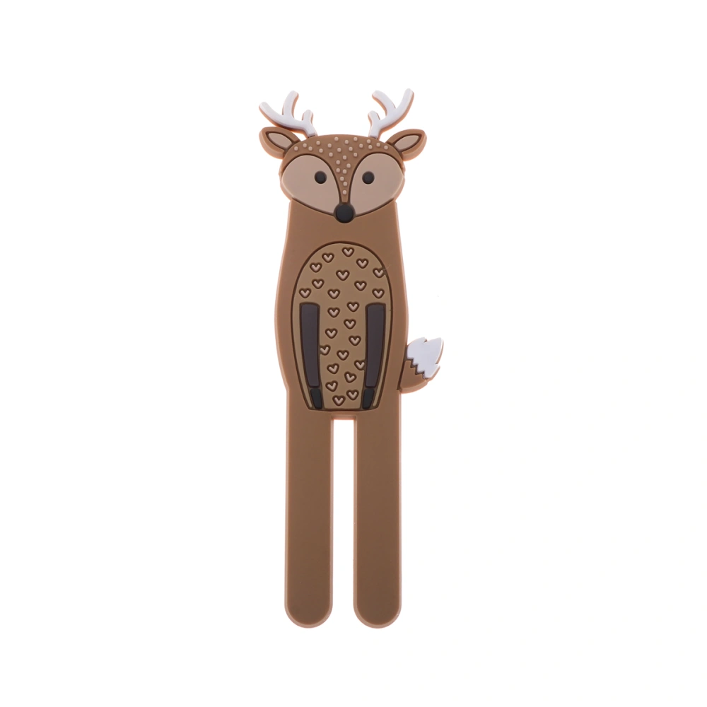 Animals Magnetic Hooks Removable Decorative Fridge Sticker Refrigerator Message Magnet Coat Hanger Key Holder Storage Hook (Fawn)