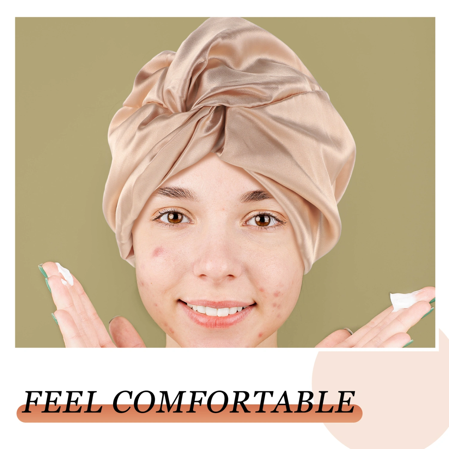 Sleeping Bonnet Imitated Sleeping Bonnet Double-layers Nightcap Chemical Therap Hat