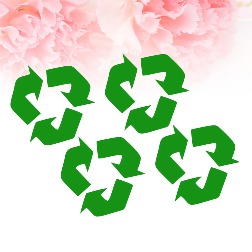 4 Pcs Recycle Stickers Trash Bin Labels Premium Self-Adhesive Recyclable Sign Sticker for Home Kitchen & Office (Green)