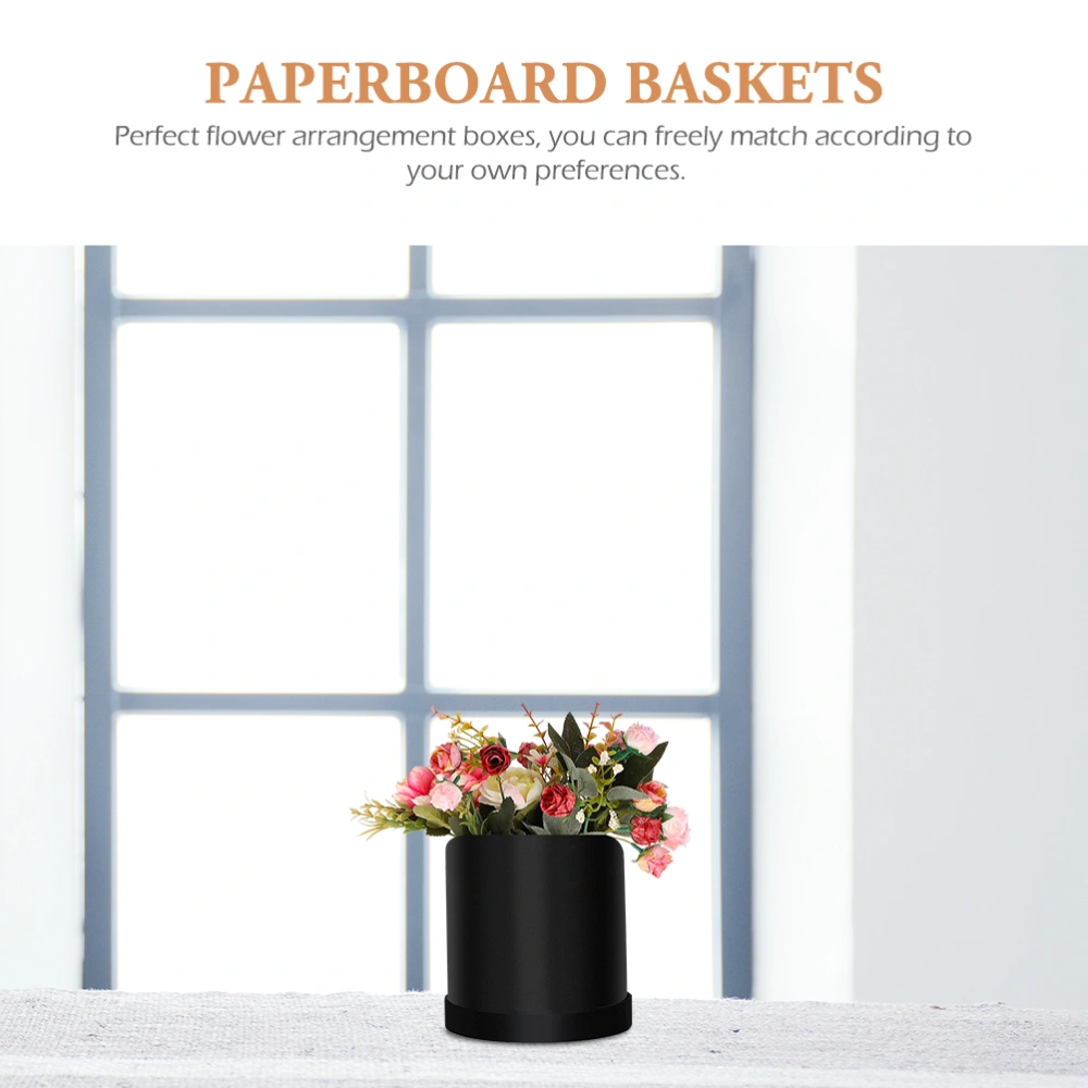 Flowers Gift Box Packaging Box Flower Bouquet Paperboard Round Flower Bucket